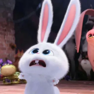 🐾 Snowball The Secret Life of Pets coniglio, animale, cartone animato, animale domestico, animato whatsapp sticker