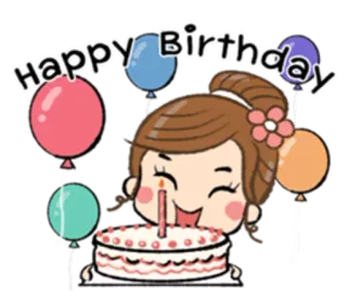 🎂 Happy Birthday aniversário, celebração, balões, bolo, feliz telegram sticker