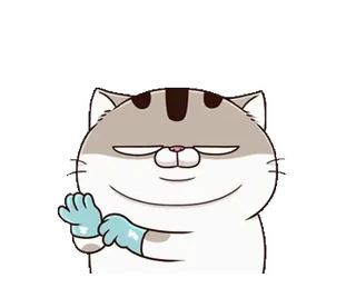 👍 Katze, Cartoon, Handschuhe, Reinigung, arrogant, süß telegram sticker