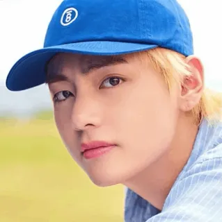 😒 V pessoa, homem, retrato, K-pop, celebridade, BTS, Kim Taehyung telegram sticker