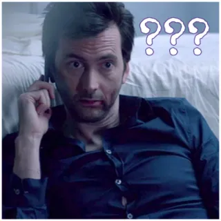 ❓ pontos de interrogação, confuso, david tenant, incerto telegram sticker