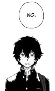 👎 NO. アニメ, マンガ, いいえ telegram sticker