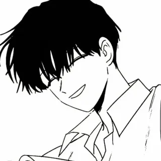 😄 anime, manga, boy, smile telegram sticker