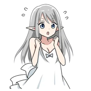 🙄 アニメ, エルフ, かわいい, マンガ, ステッカー, 可愛い telegram sticker