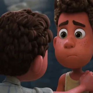 🤗 Luca Luca, Disney, Pixar, Cartoon, Freundschaft, Emotional telegram sticker