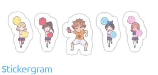 🎉 Pemandu sorak, Anime, Karakter, Stiker telegram sticker