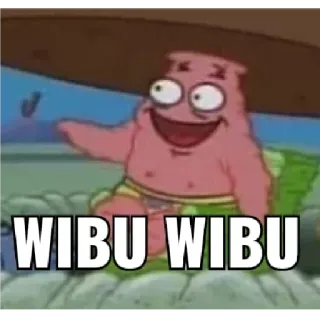🗿 Patrick Star WIBU WIBU spongebob, meme, funny, patrick, wibu telegram sticker