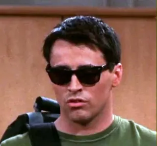 😎 Joey Tribbiani Friends joey tribbiani, friends, serie tv, personaje, gafas de sol whatsapp sticker