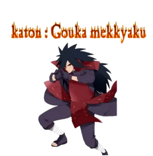 😠 Madara Uchiha Naruto katon : Gouka mekkyaku naruto, anime, madara, uchiha, katon telegram sticker