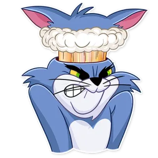 😡 Tom Cat Tom and Jerry cat, cartoon, angry, frustrated, explosion telegram sticker