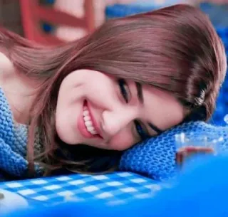 🙂 woman, smile, portrait, happy, girl telegram sticker