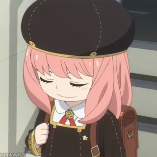 🍥 Anya Forger Spy x Family Anime, Spy x Family, Anya Forger, Dessin animé, Fille, Mignon, Enfant telegram sticker