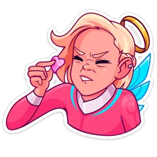 ❤️ Mercy Overwatch Mercy, オーバーウォッチ, ビデオゲーム, キャラクター, 天使, ハート telegram sticker