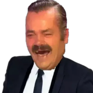 😂 man, suit, laughing, mustache, meme telegram sticker