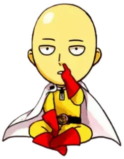 😐 Saitama One-Punch Man Сайтама, Ванпанчмен, Аниме, Супергерой, Лысый, Герой, Смешной whatsapp sticker