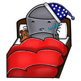 😴 睡觉, 睡眠, 卡通, 床, 夜晚, 梦, zzz, 泰迪熊 whatsapp sticker
