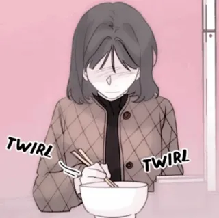 🍢 TWIRL TWIRL jedzenie, makaron, pałeczki, kręcenie, miska telegram sticker