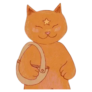 ✨ cat, animal, star, cartoon telegram sticker