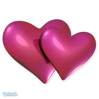 💕 @afasoft serca, miłość, romantyzm, walentynki telegram sticker