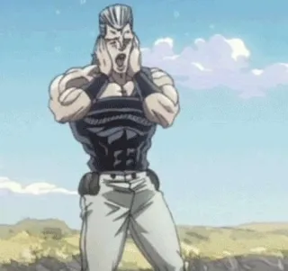 🌟 Jean Pierre Polnareff JoJo's Bizarre Adventure Anime, Jojo, Polnareff, Impactado, Reacción telegram sticker