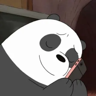 ❤️ Panda We Bare Bears Panda, We Bare Bears, Cartoni animati, Animale, Orso telegram sticker