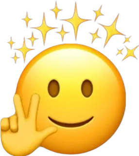 ✨ อีโมจิ, สไมลีย์, สันติภาพ, ชัยชนะ, ประกาย telegram sticker