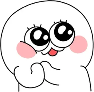 ☺️ carino, cartone animato, emoji, kawaii, personaggio, adesivo telegram sticker