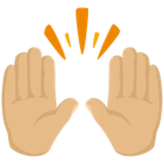 🙌 ręce, emoji, palce, gest telegram sticker