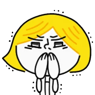 👩 personaggio, cartone animato, bionda, donna telegram sticker