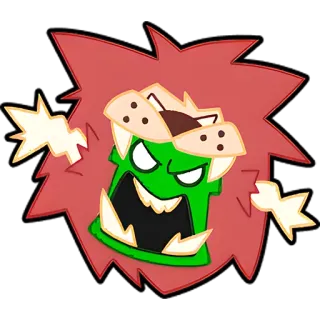 😤 monster, creature, green, angry, animal, cartoon telegram sticker