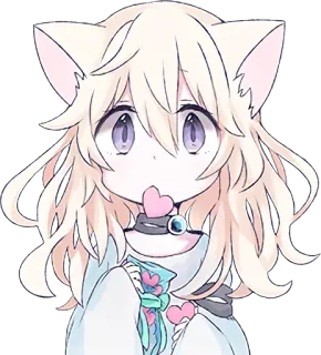 ♥️ anime, catgirl, kawaii, cute, manga, neko telegram sticker