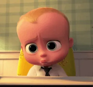 ☹ Boss Baby The Boss Baby em bé, hoạt hình, phim, phim hoạt hình, Nhóc trùm whatsapp sticker