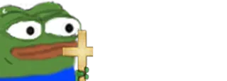 😶 Pepe the Frog Pepe, meme, frog, internet culture, cross whatsapp sticker