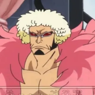 🏴‍☠️ Donquixote Doflamingo One Piece Аниме, Ван Пис, Дофламинго, Злодей, Манга telegram sticker