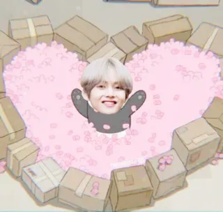 🤡 cute, heart, boxes, cartoon, cherry blossoms telegram sticker