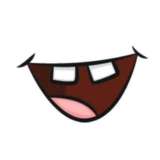 😆 boca, dentes, desenho animado, sorriso, lábios whatsapp sticker
