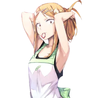 🙄 Аниме девушка, Хвост, Мультфильм, Иллюстрация, Милый telegram sticker