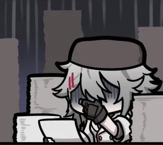 😓 Anime, Papierkram, gestresst, erschöpft, Anime Mädchen whatsapp sticker