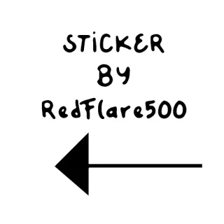 ⚠️ STICKER BY RedFlare500 flecha, pegatina, redflare500, dirección telegram sticker