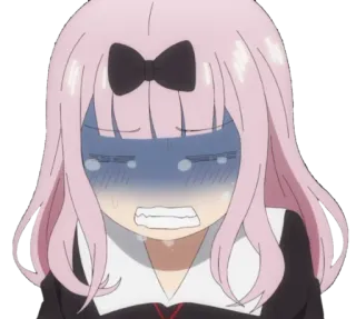 🥶 Chika Fujiwara Kaguya-sama: Love Is War аниме, Чика, Кагуя Сама, в шоке, эмоциональный, милый, каваий telegram sticker