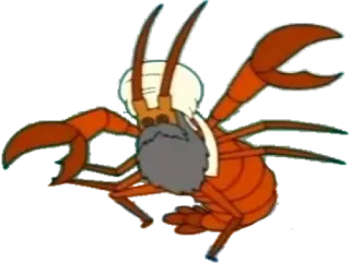 😊 Hermes Conrad Futurama 卡通, 螃蟹, 龙虾, 动画, 角色, 飞出个未来 telegram sticker