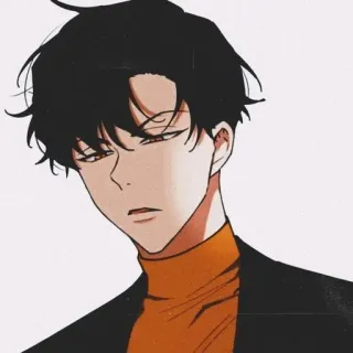 🤨 Anime, Manga, Personaggio, Illustrazione, Ritratto, Uomo telegram sticker