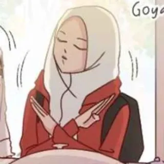ℹ️ Goya gadis, hijab, islam, muslim, tidak telegram sticker