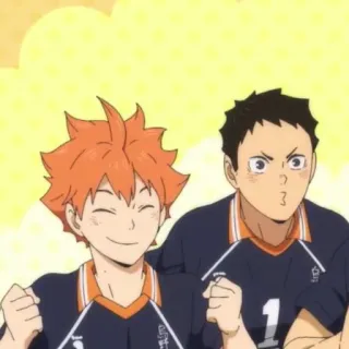 ☺️ Hinata Shoyo Haikyuu!! anime, haikyuu, hinata, sports, volleyball telegram sticker