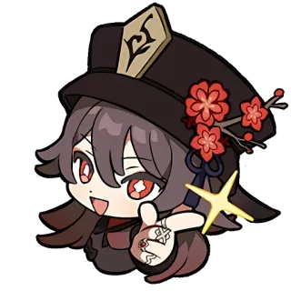🌸 Hu Tao Genshin Impact Hu Tao, Genshin Impact, video game, anime, chibi telegram sticker