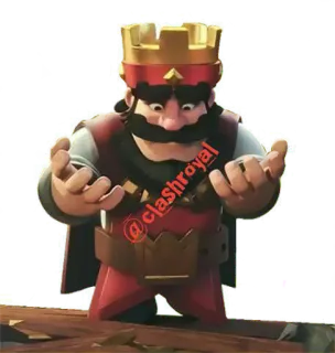 😐 @clashroyal クラッシュ・ロワイヤル, ゲーム, 王, 王冠, 王族 telegram sticker