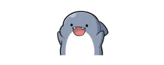 🦈 mignon, animal, joyeux, animal marin, animé telegram sticker