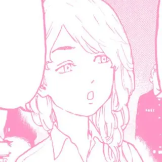 ☁️ Anime, Manga, Cartoon, Illustration, Porträt, Pink, Mädchen whatsapp sticker