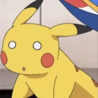 ⚡️ Pikachu Pokemon pokemon, pikachu, anime, giallo, cartone animato, scioccato telegram sticker