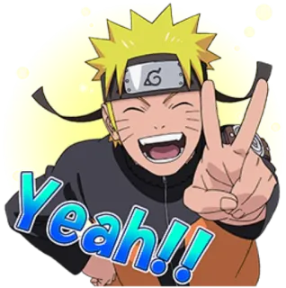 😄 Naruto Yeah!! Аниме, Манга, Наруто Узумаки, Мультфильм, Счастливый, Праздник telegram sticker